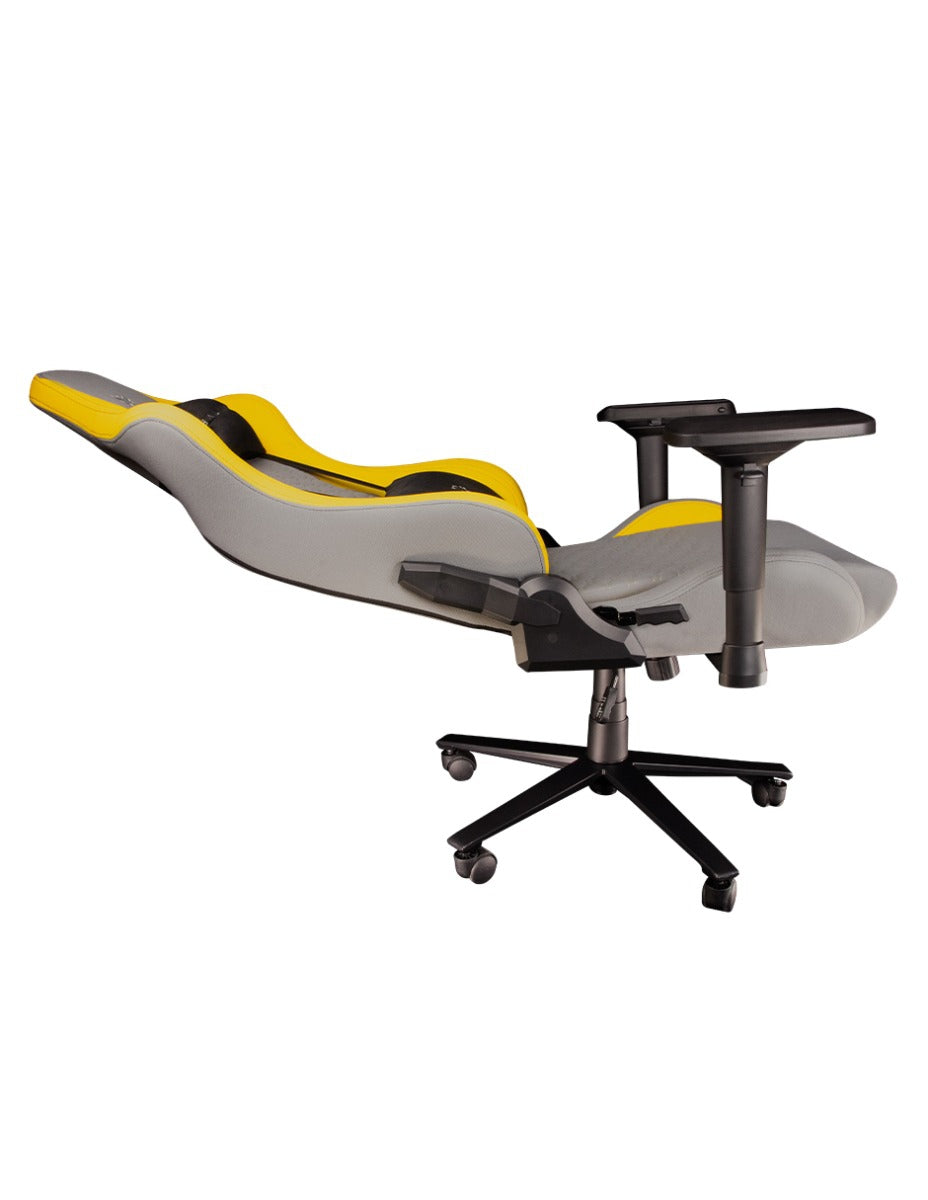 Silla Thunder Tour Dark Light Balam Rush Br-932875 Gamer Tela Reclinable 90-180 Piston Clase 4 Reposabrazos 4D Dark-Light Edition Gris/Amarillo