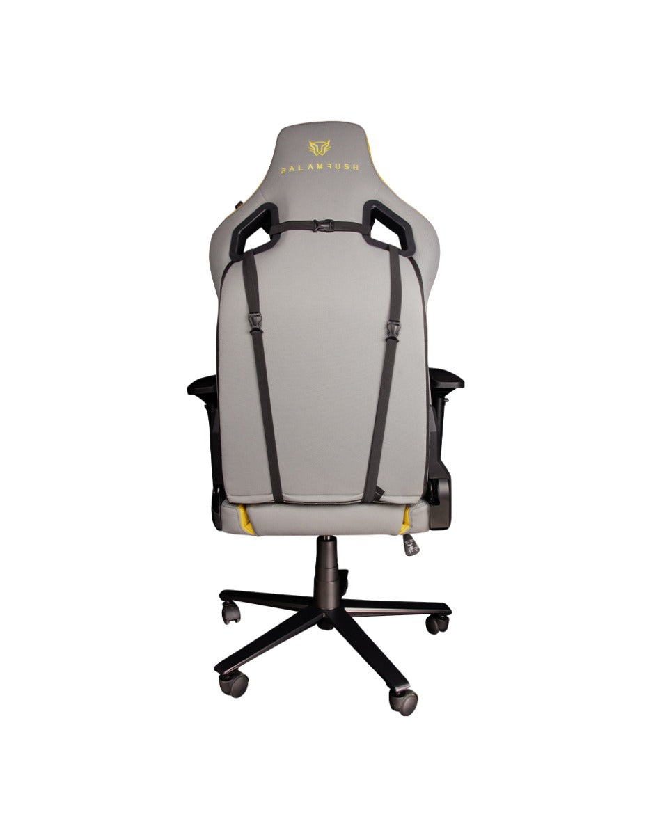 Silla Thunder Tour Dark Light Balam Rush Br-932875 Gamer Tela Reclinable 90-180 Piston Clase 4 Reposabrazos 4D Dark-Light Edition Gris/Amarillo