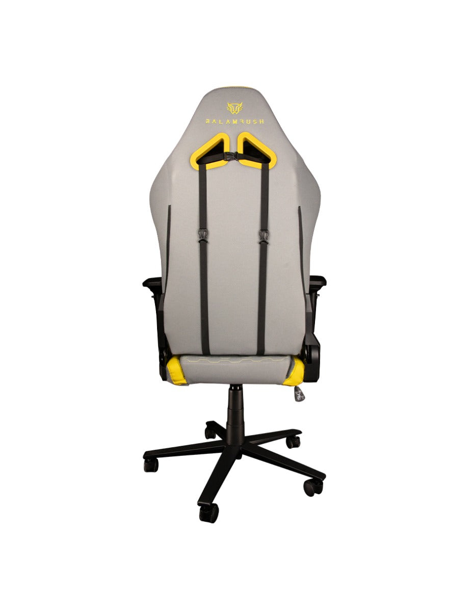 Silla Thunder Comp Dark Light Edition Balam Rush Br-932912 Gamer Tela Reclinable 90-180 Piston Clase 4 Reposabrazos 4D Dark-Light Gris/Amarillo