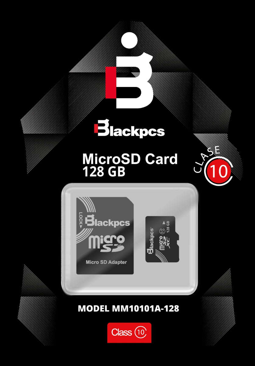 Memoria Micro Sd Blackpcs Clase10 Microsd De 128Gb Con Disipador