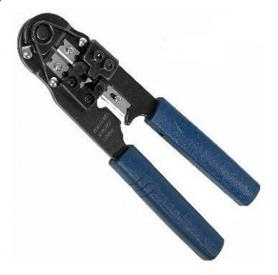 Pinza Crimpeadora Rj45 Brobotix 000210 Para Crimpear Plug Modular Corta Y Pela Azul-Negro