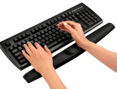 Keyboard Pad Brobotix 058950 Mouse Para Teclado De Escritorio Con Descansa Muñecas Gel En Su Interior Ergonómico Antiderrapante 46*7*2 Cms Negro