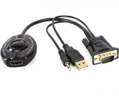 Convertidor Vga A Hdmi Brobotix 150620 Hdmi+ Audio 3.5Mm Negro Brobrotix