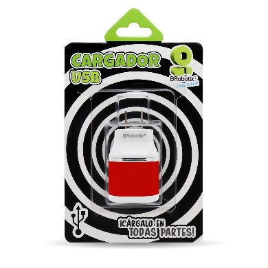 Cargador Brobotix 2 Pts Usb 161264R Rojo Pared 5 V