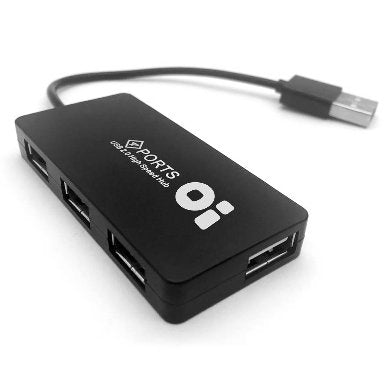 Hub Usb Brobotix 180455 V2.0 Large Puertos Negro