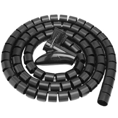 Organizador De Cables En Tubo Brobotix 263533 Plástico Negro 150 Cm