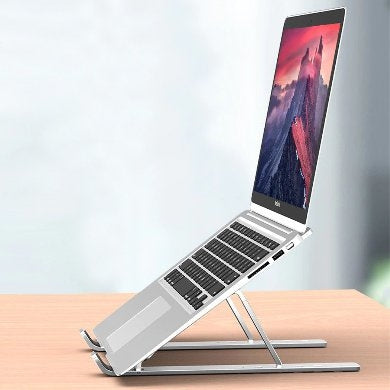Soporte De Aluminio Para Laptop Multifuncion Brobotix 263564 Plegable 7 Angulos Ajustables P/Laptop Tablet Celular 1.8 17 Pulgadas