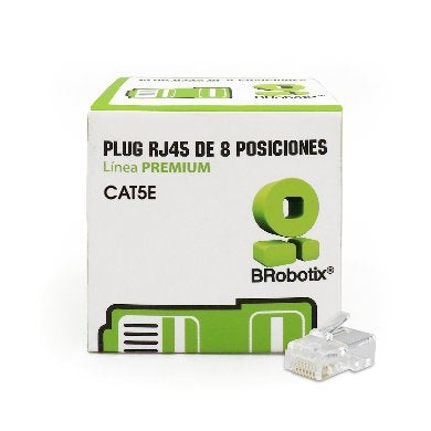 Plug Rj45 Cat5E 8 Posiciones Caja Con 50 Pi Brobotix 497103 Translúcido