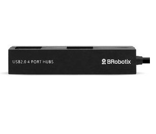 Hub Usb V2.0 Compacto 4 Puertos Negro Brobotix 497677 480 Mbit/S