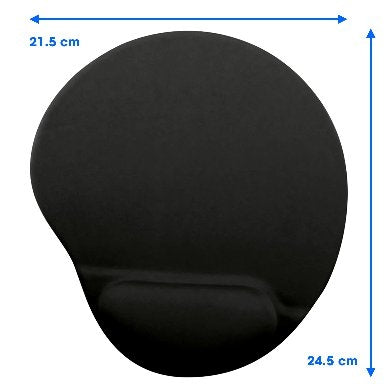 Mouse Pad Brobotix 500074N Con Descansa Muñecas Gel En La Almohadilla Ergonómico Antiderrapante Amplio: 20.3*24.1*2 Negro