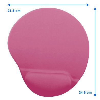 Mouse Pad Brobotix 500074P C/ Almohadilla Tipo Gel Rosa Antiderrapante Monótono 24.5*21.5*0.2 Cms