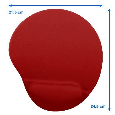 Mouse Pad Brobotix Emp0001Sl C/ Almohadilla Tipo Gel Rojo Antiderrapante Monótono 24.5*21.5*0.2 Cms 500074R