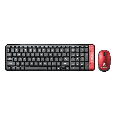 Kit Teclado Y Mouse Brobotix 6000632 Inalámbrico Compacto Español Negro/Rojo 10