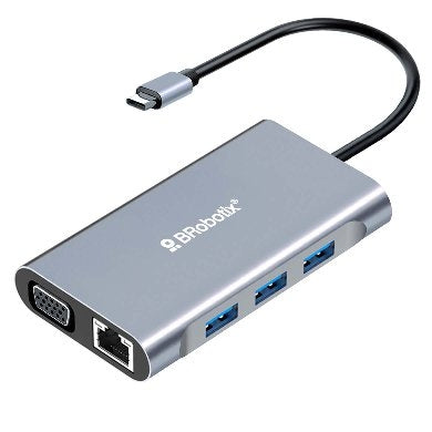 Docking 7 En 1: Usb V3.0 Tipo C A Brobotix 6001202 Station Hdmi/Rj45 10/100 A/Usb C/Vga. 60001202