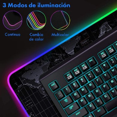 Mousepad Brobotix 651329 Gamer Planisferio Iluminado (651329)