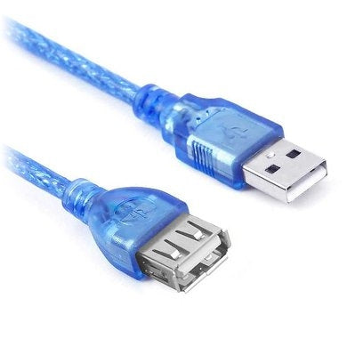 Cable Usb V2.0 Brobotix 651534 Tipo A Macho/Hembra Azul Traslucido