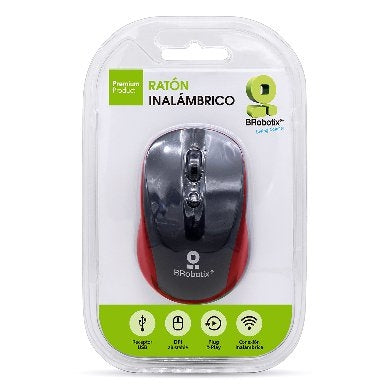 Mouse Inalámbrico Brobotix 963159 Rojo 800/1200/1600 Dpi