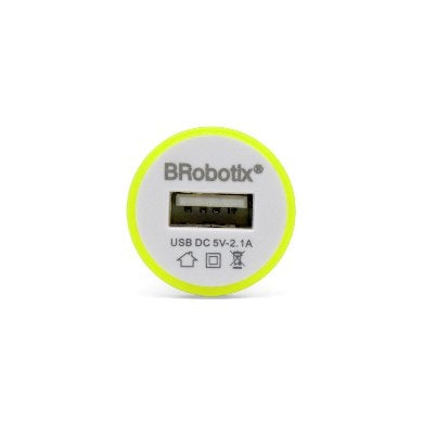 Cargador Brobotix Usb P/ Auto 963271 Amarillo Encendedor De Cigarrillos 5 V