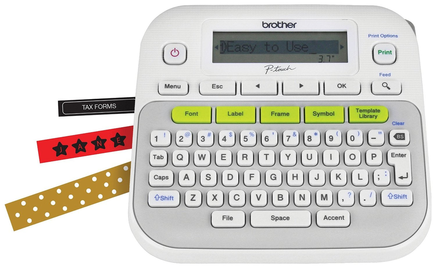 Rotulador Brother Ptd210 P-Touch Transferencia Térmica Teclado Qwerty Imprime Etiquetas Laminadas De Hasta 12 Mm Ancho