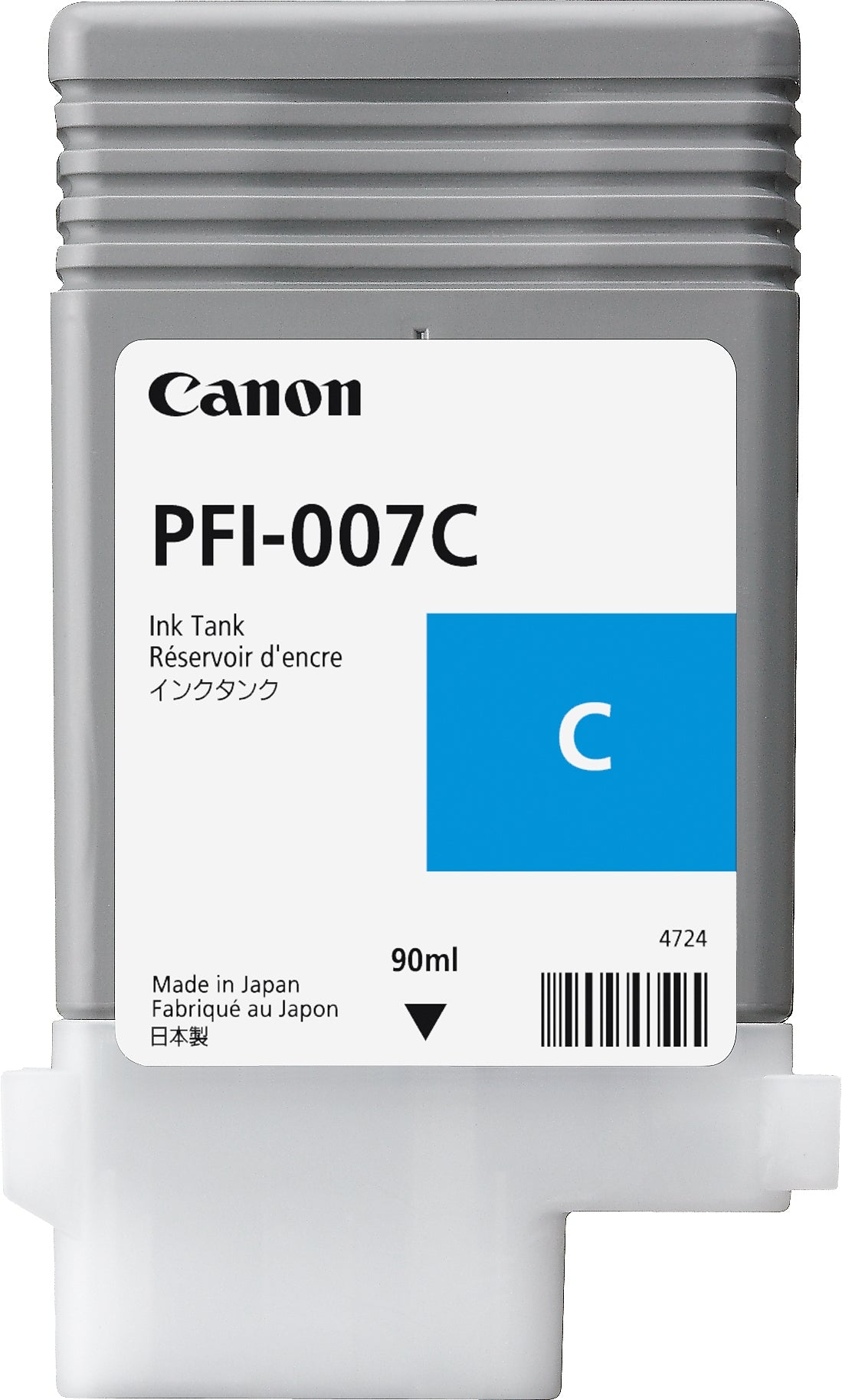 Tanque De Tinta Canon Cian Pfi-007C 90Ml, Compatible Con Imageprograf 670E