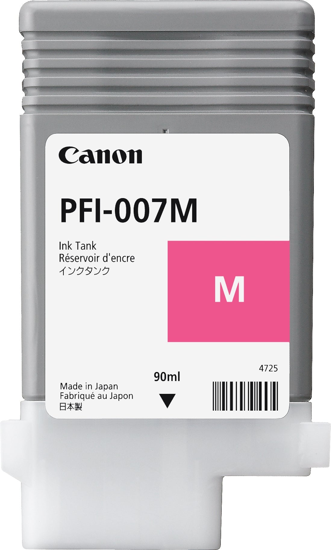 Tanque De Tinta Canon Pfi-007M Magenta,Compatible Con Imageprograf 670E,Capacidad 90Ml