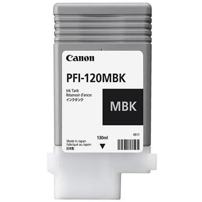 Tanque De Tinta Canon Pfi-120 Mbk Negro Mate Rendimiento 130Ml, Compatible Con Tm-200, Tm-205, Tm-300, Tm-305.