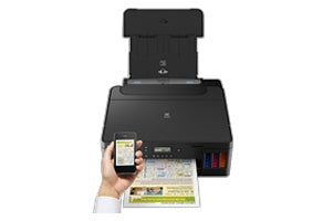 Impresora Canon Pixma G5010, Color, Tinta Continua, 13 Ipm B/N A Color 6 Ipm, Usb, Wifi, Ethernet, Bandeja 350 Hojas, Consumibles Gi-10