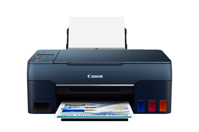 Multifuncional Canon Pixma G3160 Navy, Color, Tinta Continua, 11 Ipm B/N A Color 6 Ipm, Wifi, Bandeja 100 Hojas, Consumible Gi-11