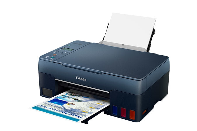 Multifuncional Canon Pixma G3160 Navy, Color, Tinta Continua, 11 Ipm B/N A Color 6 Ipm, Wifi, Bandeja 100 Hojas, Consumible Gi-11