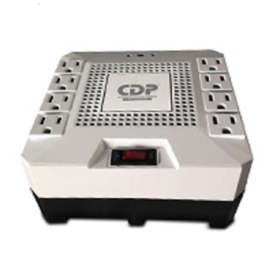 Regulador Cdp 1800Va/1000W, 8 Contactos, Protector Rj-45 Y Rj-11 Supresor De Picos