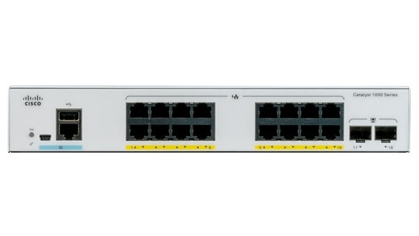 Switch Cisco C1000-16P-2G-L Catalyst Puertos Gigabit Ethernet Poe 2X1G Sfp