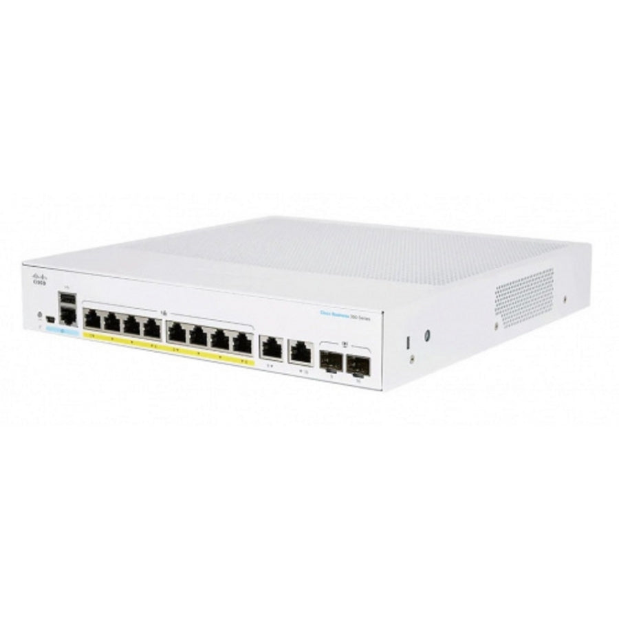 Cbs250-8Pp-E-2G-Na Switch Cisco Administrable 8 Puertos 10/100/1000 Poe+ 45W + 2X Giga Combo Sfp