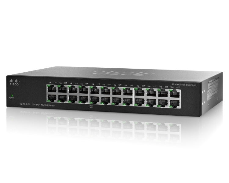 Switch Cisco Smb 24 Puertos 10/100 No Administrable (Plug  And  Play) Rack 4.8 Gbit/S