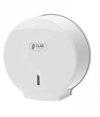 Dispensador De Papel Higiénico Clar Systems Csy020 Mini Innova Color Blanco Para Rollo Industrial 250Mm Máx