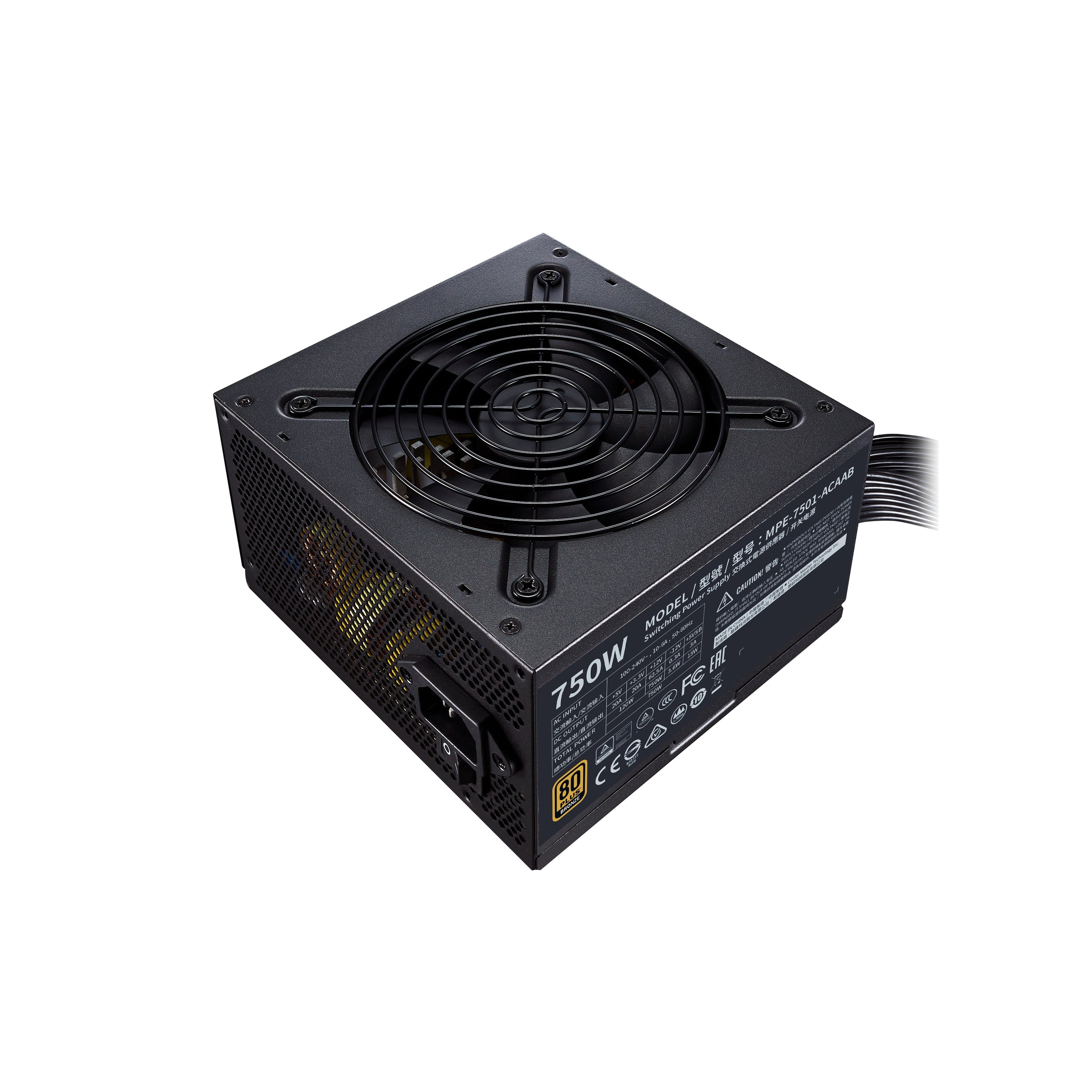 Fuente De Poder Cooler Master Mwe Bronze V2 750W 80Plus Bronze Pc Gamer