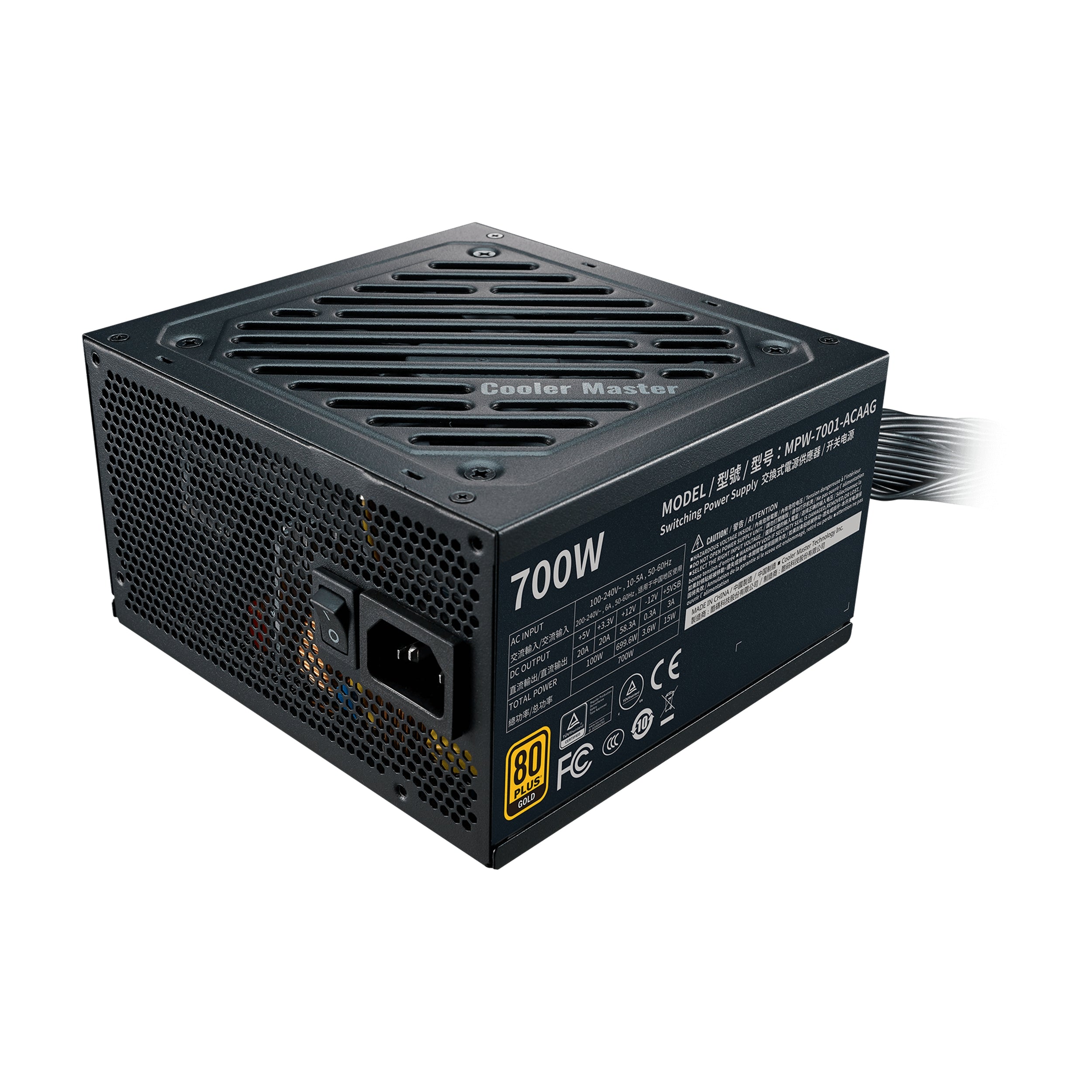 Fuente De Poder Cooler Master 700W Gold Mpw-7001-Acaag-U2