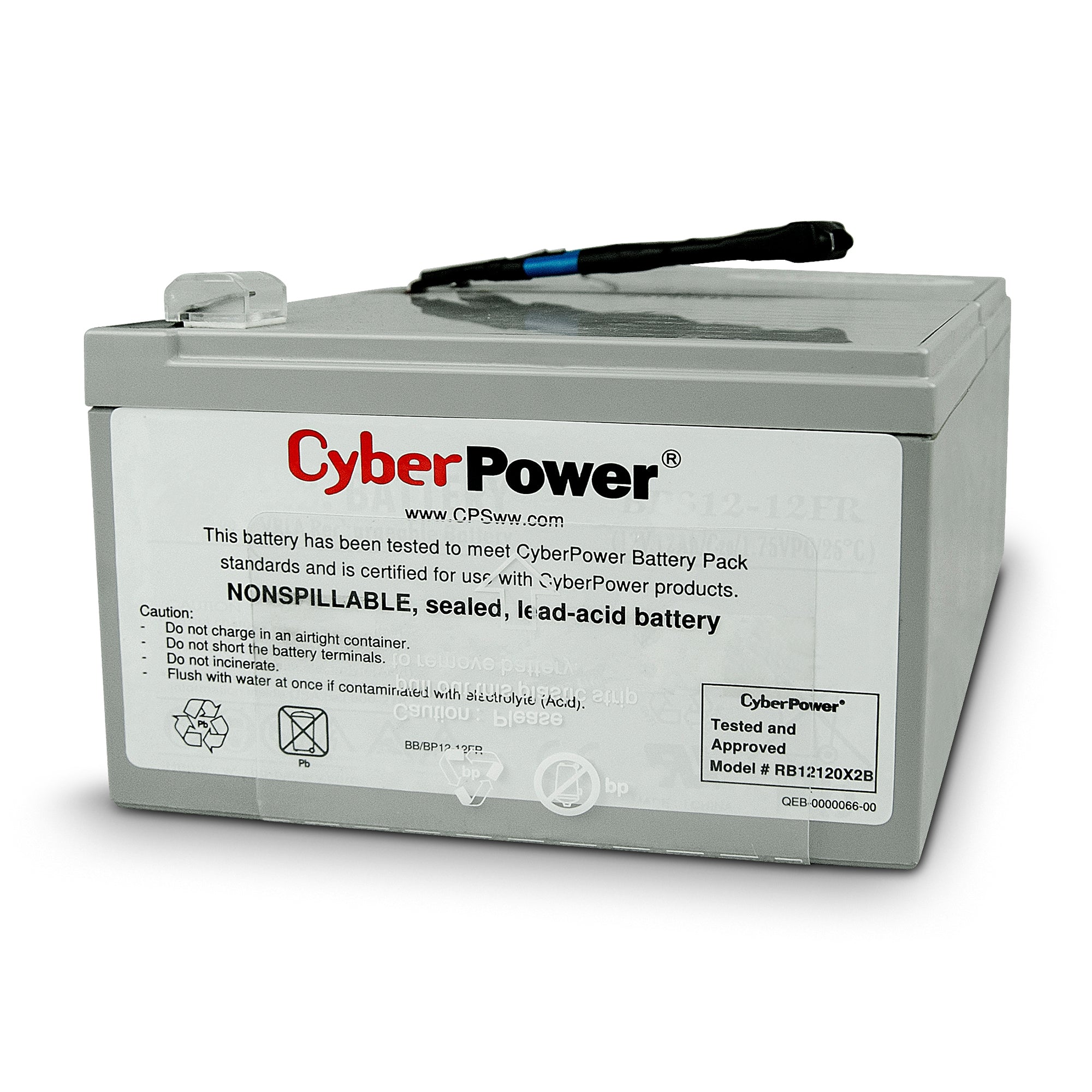 Paquete De Baterías Cyberpower Rb12120X2B Gris