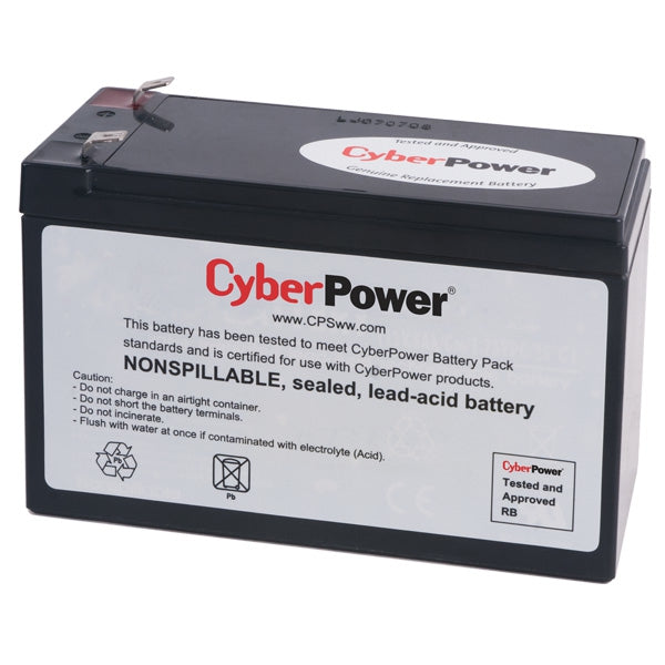 Bateria De Reemplazo Cyberpower Rb1280 V Negro