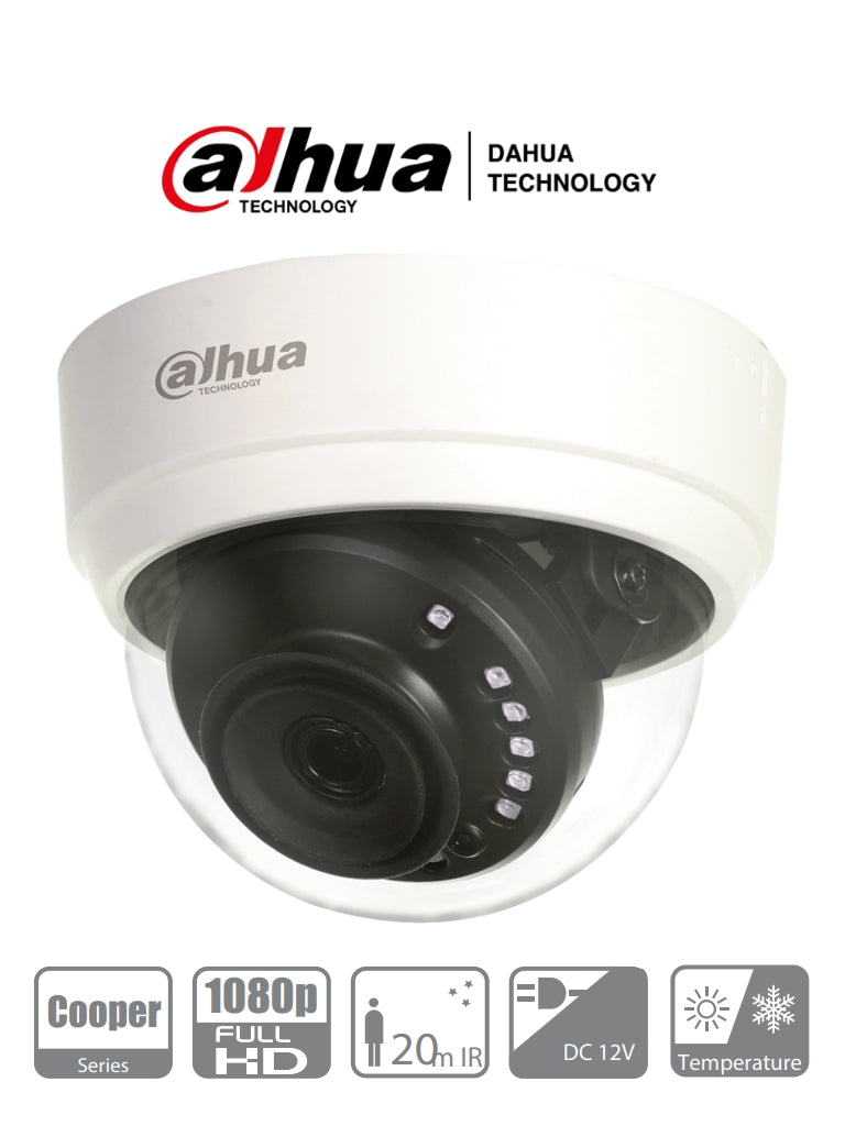 Dahua Cooper D1A2128 - Camara Domo Hdcvi 1080P / 103 Grados De Apertur