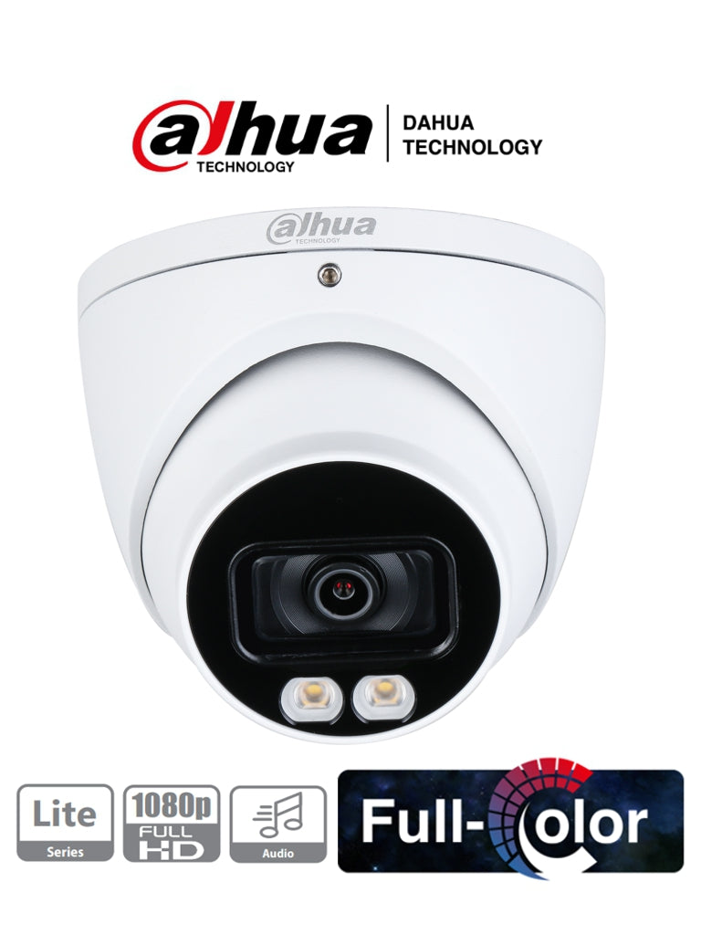 Dahua Hdw1239T-A-Led - Camara Domo Hdcvi Full Color 1080P / Microfono