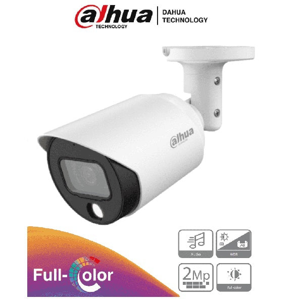 Camara Dahua Bala Full Color De 2 Mp/Mic(Dh-Hac-Hfw1239Tn-A-Led-0360B)