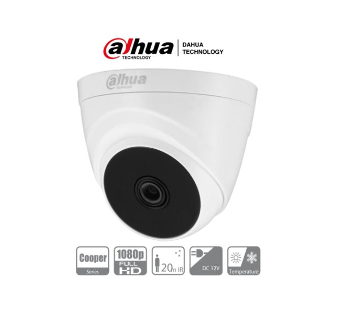 Camara Dahua Domo 1080P Lente 2.8Mm 103°Apertura (Dh-Hac-T1A21N-0280B)