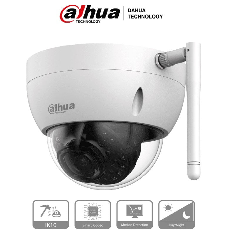 Camara Dahua Ip Domo Wifi 2 Mp/Ik10/Dwdr(Dh-Ipc-Hdbw1235En-W-0280B-S2)