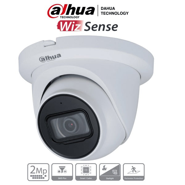 Cámara Dahua Ip Domo 2 Mp/Wizsense/Poe (Dh-Ipc-Hdw3241Tmn-As-0280B)