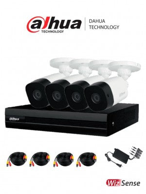 Kit De Videovigilancia Dahua Technology Dh-Kit/Xvr1B08-I/4-B1A21N-0360B Dvr Cooper-I 8Ch Wizsense Más 2Ch Ip O Hasta 10Ch 4Ch Smd Plus Con Cámaras 2Mp. Búsqueda Humanos Y Vehículos