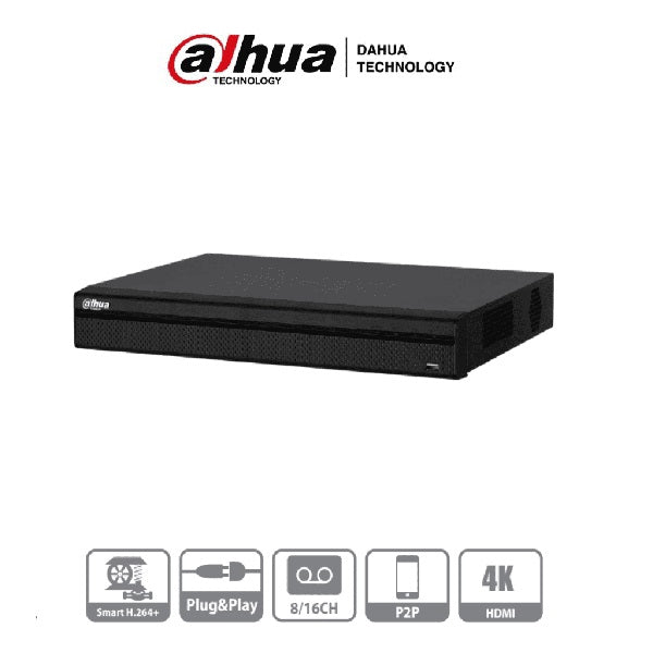 Dvr De 16 Canales 4K/ 2 Puertos Sata De Hasta 8 Tb/ H.264/ 8 Canales Ip Adicionales 24 Canales Totales/ 1 Es De Audio/ Hdmi Vga/ Soporta Hdcvi/Ahd/Tvi/Cvbs/Ip