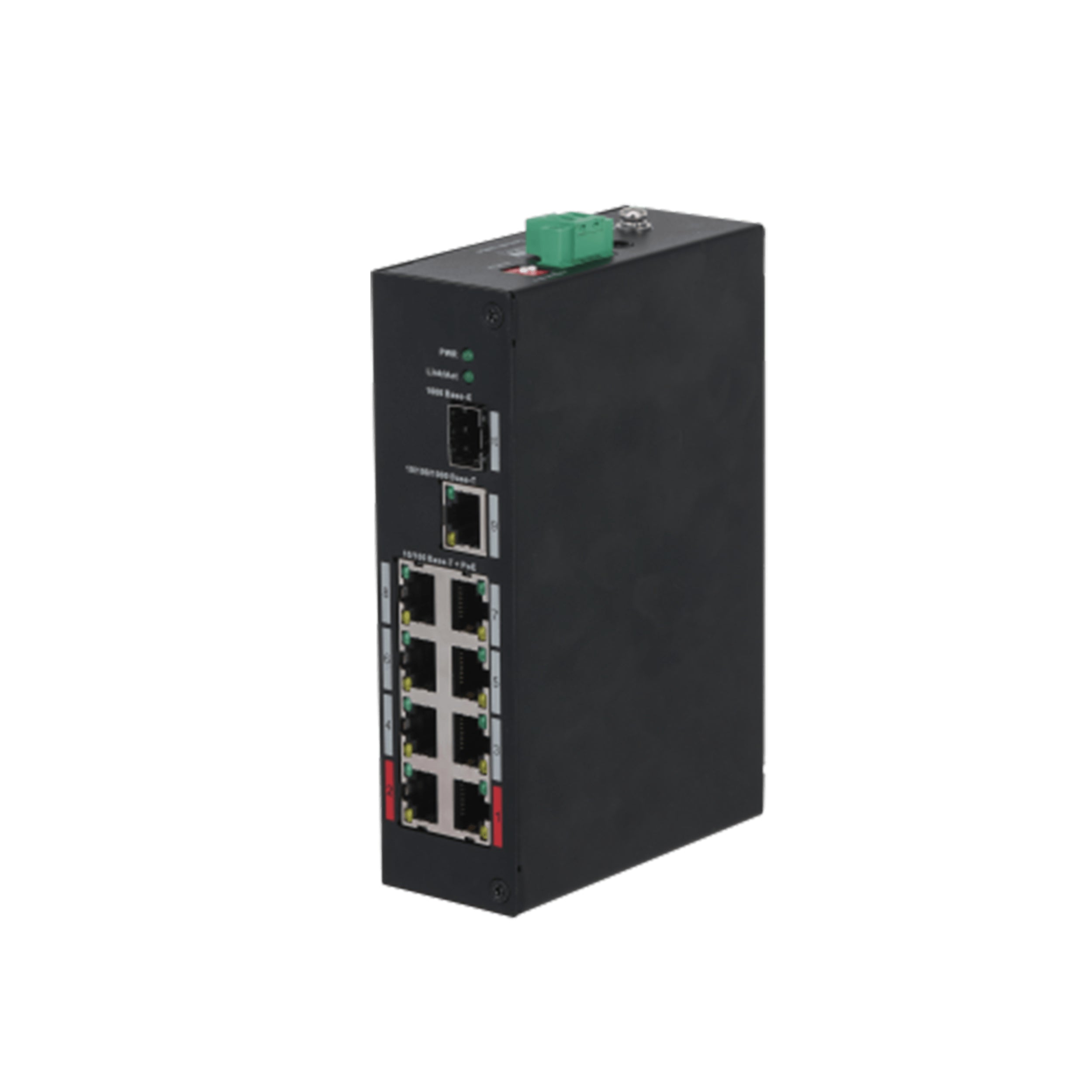 Switch Poe Dahua 8 Puertos / 1 Puerto Uplink Sfp / 1 Puerto Uplink Ethernet Gigabit / 96W / Switching 7.6G