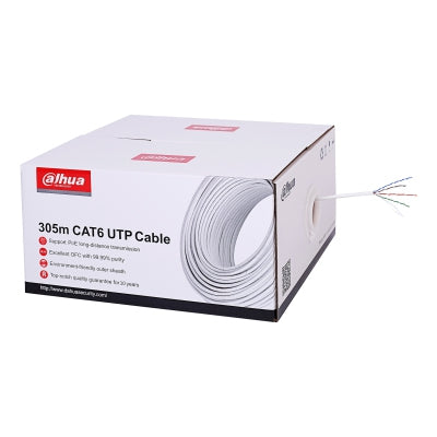 Bobina Dahua Technology Dh-Pfm923I-6Un-C (White) De Cable Utp 100% Cobre / Categoria Color Blanco Interior 305 Metros Redes Video