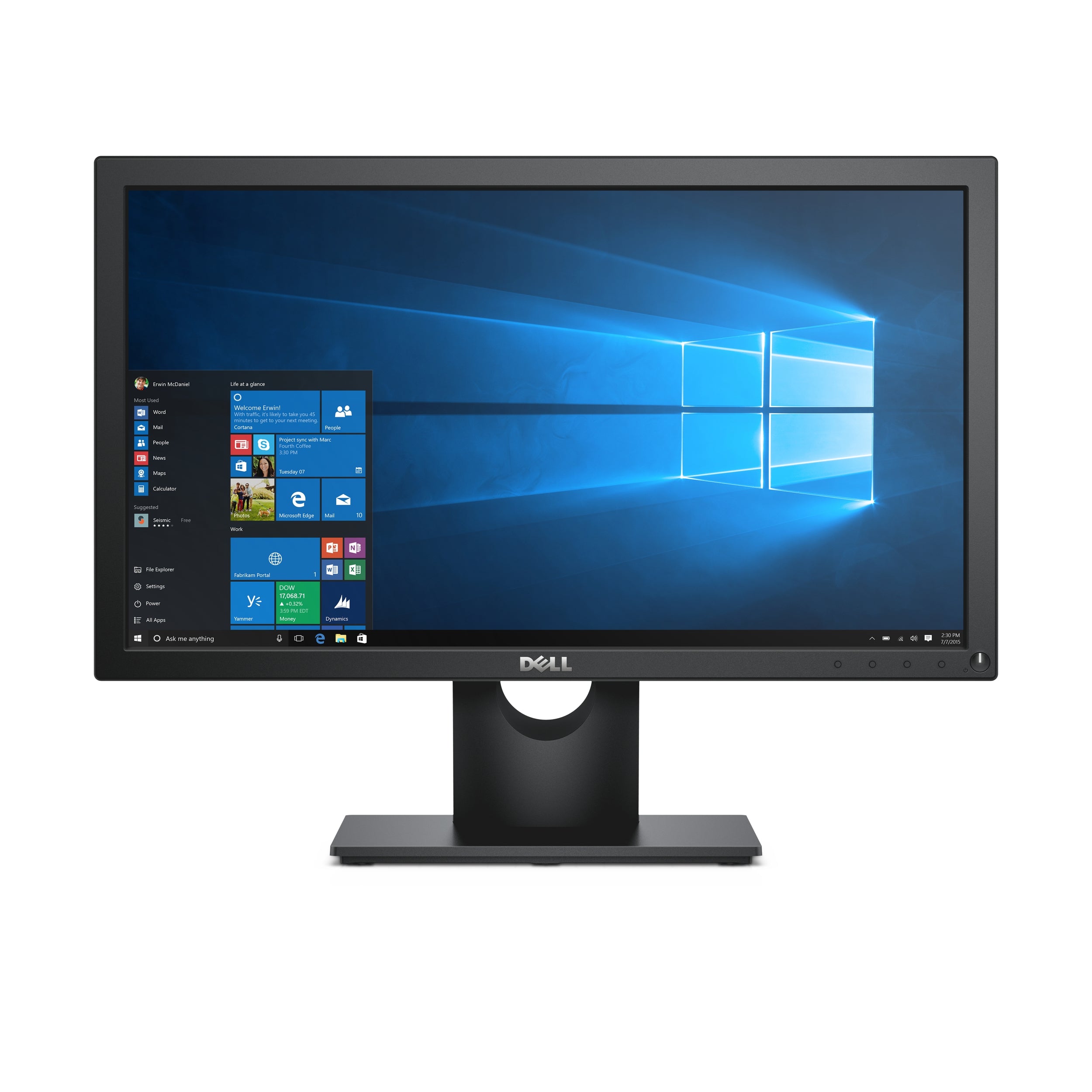 Monitor Led Dell 20 E2016Hv / 19.5 Pulgadas/ 1600 X 900 / 60 Hz / Solo Tiene Conexion Vga