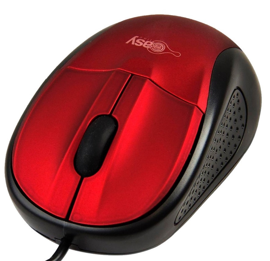 Mouse Easy Line El-993315 Rojo Botones Óptico 1000 Dpi